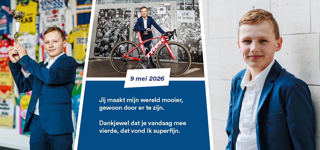 bedankkaartje communie Thibaud