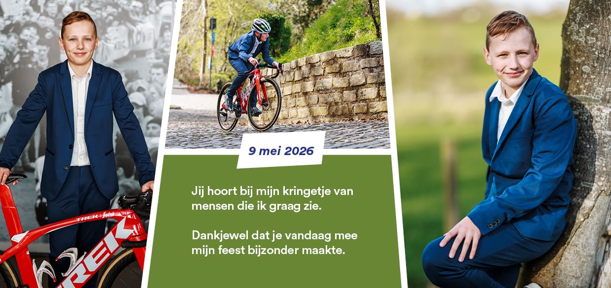 bedankkaartje communie Thibaud