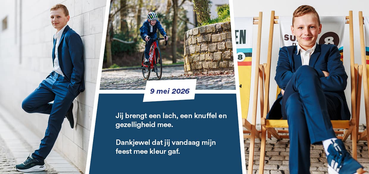 bedankkaartje communie Thibaud